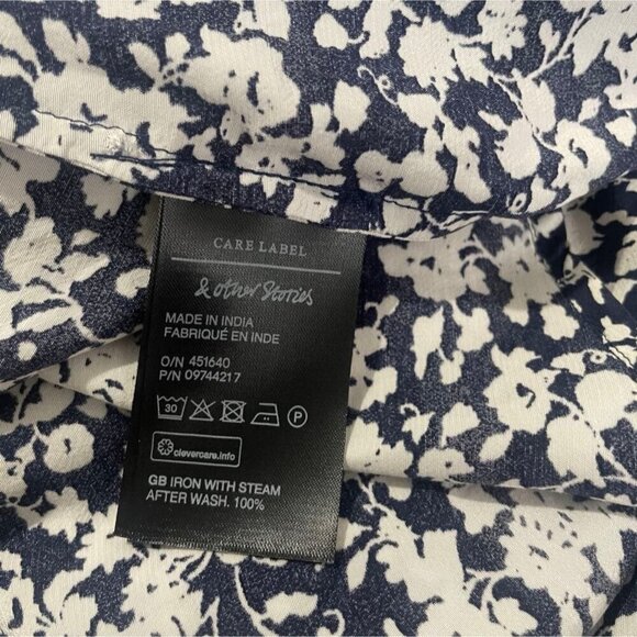 NEW & Other Stories Size 8  Printed Scallop Wrap Mini Dress $99 - Picture 14 of 16